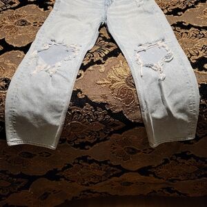 American Eagle Outfitters Light Wash Distressed Denim